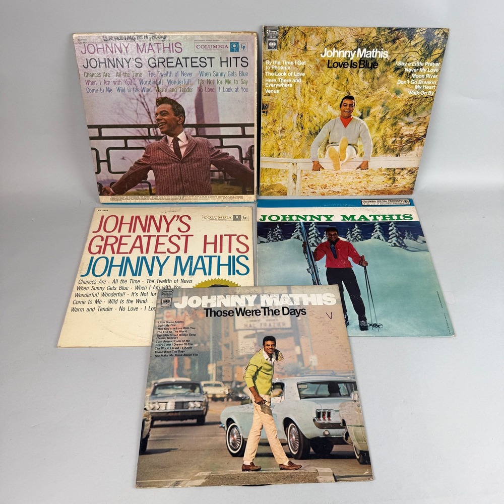 Johnny Mathis Vinyl Record‎ 12" LP Traditional Pop/Jazz lot of 5
